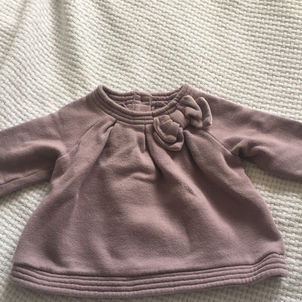 Purple sweatshirt with a bow 18 months baby girl